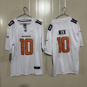 Denver Broncos 10 Nix  White Orange Vapor Limited Men Jersey