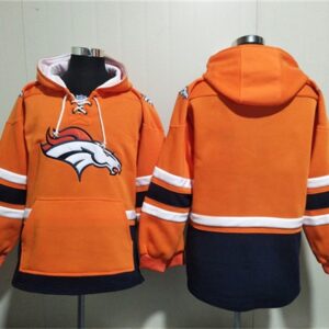Broncos Blank Orange Ageless Must-Have Lace-Up Pullover Hoodie
