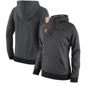 Browns 2016 Anthracite Salute to Service Women Hoodie