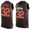 Browns 32 Jim Brown Brown Men Limited Tank Top Jersey