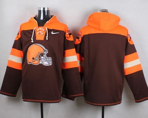Browns Blank Brown Player Pullover Sweatshirt Hoodie