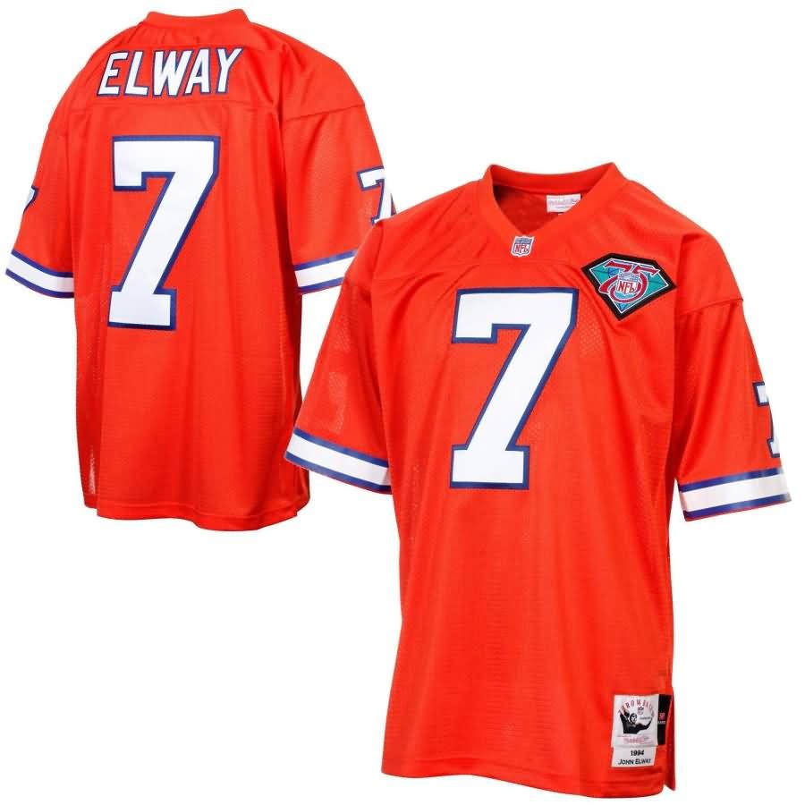 Broncos 7 John Elway Mitchell & Ness 75th Anniversary Throwback Men Jersey