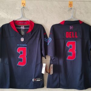 Nike Texans 3 Tank Dell Navy 2nd Alternate F.U.S.E. Vapor Limited Women Jersey(Run Small)