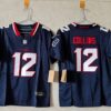 Nike Texans 12 Nico Collins Navy F.U.S.E. Vapor Limited Women Jersey(Run Small)