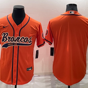 Broncos Blank Orange Baseball Vapor Limited Men Jersey