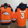 Broncos 3 Russell Wilson Orange Ageless Must-Have Lace-Up Pullover Hoodie