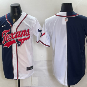 Houston Texans Blank White Navy Split Baseball Vapor Limited Men Jersey