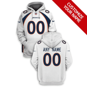 Broncos Customized White 2021 Stitched New Hoodie