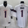 Nike Texans 1 Diggs White  Vapor Limited Men Jersey
