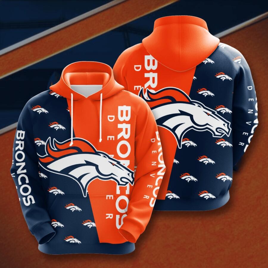 Denver Broncos 3D Print Team Logo Hoodie