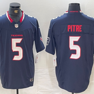 Nike Texans 5 Pitre Navy White F.U.S.E. Vapor Limited Men Jersey