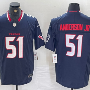 Nike Texans 51 Will Anderson Navy F.U.S.E. Vapor Limited Men Jersey