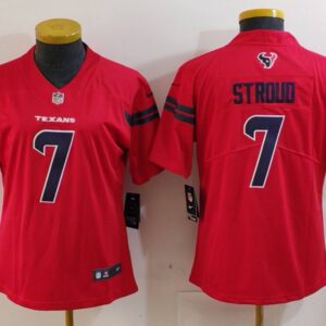 Nike Texans 7 C.J. Stroud Red Vapor Limited Women Jersey