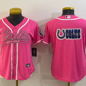 Nike Colts Pink Vapor Baseball Logo Limited Women Jersey