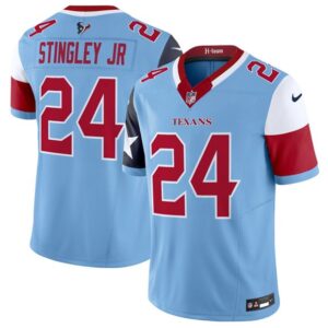 Nike Texans 24 Derek Stingley Jr. Blue 2024 F.U.S.E. V5 Vapor Limited Men Jersey