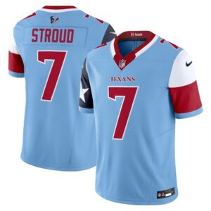 Nike Texans 7 C.J. Stroud Blue 2024 F.U.S.E. V5 Vapor Limited Men Jersey