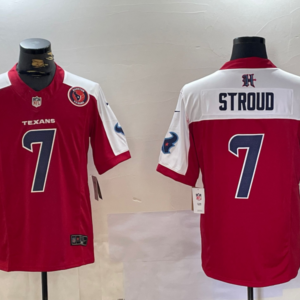 Nike Texans 7 C.J. Stroud Red Thanksgiving Day F.U.S.E. Vapor Limited Men Jersey