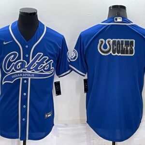 Nike Colts Blank Blue Vapor Baseball Logo Limited Men Jersey