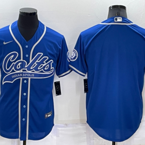 Nike Colts Blank Blue Vapor Baseball Limited Men Jersey