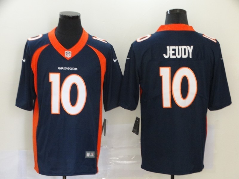 Broncos 10 Jerry Jeudy Navy 2020 Draft Vapor Limited Men Jersey