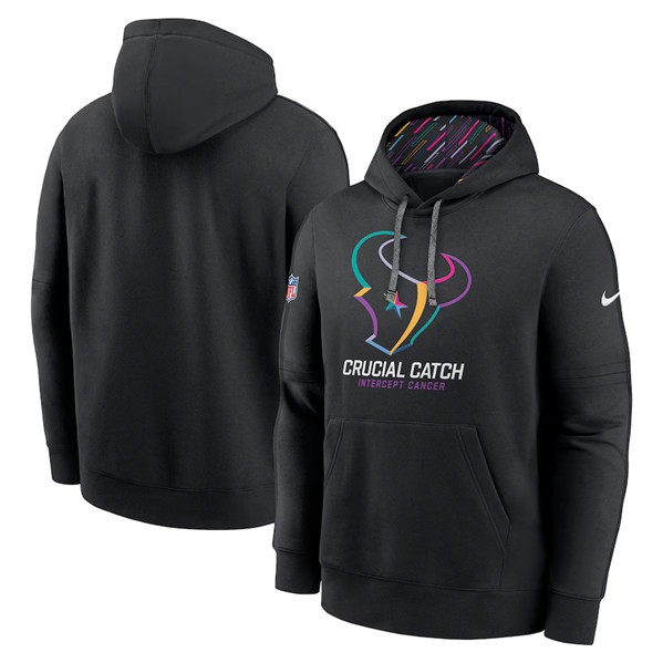Nike Texans Black 2024 Crucial Catch Club Pullover Hoodie