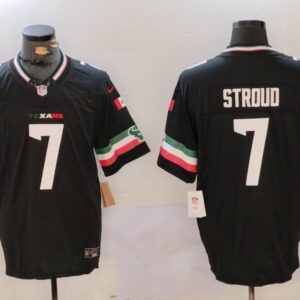Nike Texans 7 C.J. Stroud Black Mexico F.U.S.E. Vapor Limited Men Jersey
