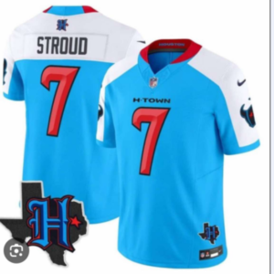 Nike Texans 7 C.J. Stroud New Blue F.U.S.E. Vapor Limited Men Jersey