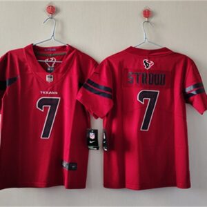 Nike Texans 7 C.J. Stroud Red Vapor Untouchable Limited Women Jersey(Run Small)