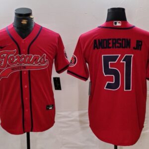 Nike Texans 51 Will Anderson Jr.  Red Vapor Baseball Limited Men Jersey