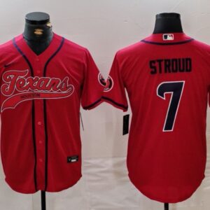 Nike Texans 7 C.J. Stroud Red Vapor Baseball Limited Men Jersey