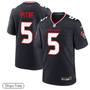 Nike Texans 5 Pitre Navy 2024 New Vapor Limited Men Jersey