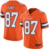 Broncos 87 Noah Fant Orange 2019 Draft Color Rush Limited Men Jersey