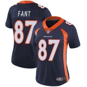 Broncos 87 Noah Fant Navy Blue 2019 Draft Vapor Untouchable Limited Women Jersey