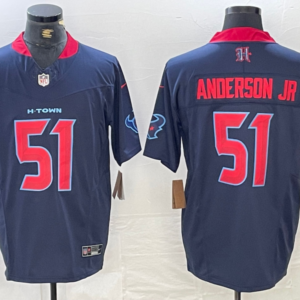 Nike Texans 51 Will Anderson Jr. Navy 2024 F.U.S.E. Vapor Limited Men Jersey