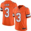 Broncos 3 Drew Lock Orange 2019 Draft Color Rush Limited Men Jersey