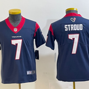 Nike Texans 7 C.J. Stroud Blue Vapor Limited Youth Jersey