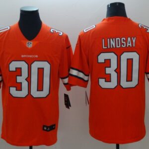 Broncos 30 Phillip Lindsay Orange Color Rush Limited Men Jersey