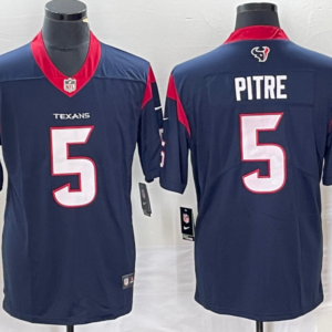Nike Texans 5 Jalen Pitre Blue Vapor Untouchable Limited Men Jersey