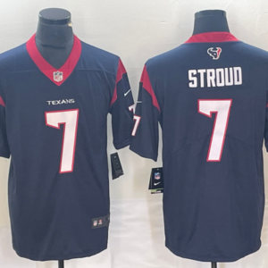 Nike Texans 7 C.J. Stroud Blue Vapor Untouchable Limited Men Jersey