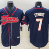 Nike Texans 7 CJ Stroud Blue Baseball Vapor Limited Men Jersey
