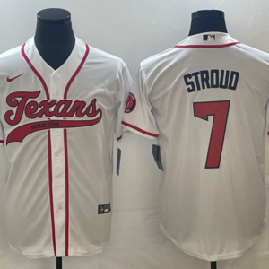 Nike Texans 7 CJ Stroud White Baseball Vapor Limited Men Jersey