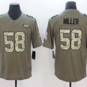 Broncos 58 Von Miller Olive Camo Salute To Service Limited Men Jersey