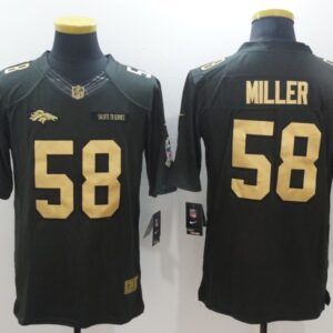Broncos 58 Von Miller Anthracite Gold Salute to Service Limited Jersey