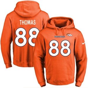 Broncos 88 Demaryius Thomas Orange Men Pullover Hoodie