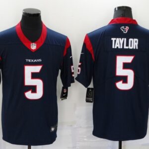Nike Texans 5 Taylor Blue Vapor Untouchable Limited Men Jersey