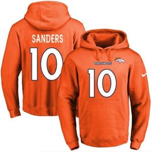 Broncos 10 Emmanuel Sanders Orange Men Pullover Hoodie