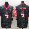 Nike Texans 4 Deshaun Watson 2020 Camo USA Flag Limited Men Jersey