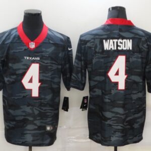 Nike Texans 4 Deshaun Watson 2020 Black Camo Limited Men Jersey