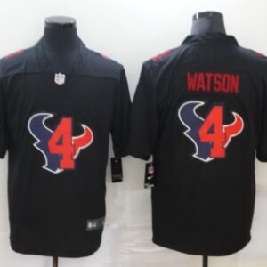 Nike Texans 4 Deshaun Watson Black Shadow Logo Limited Men Jersey