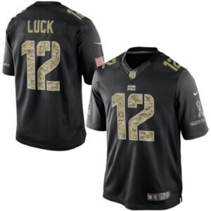 Colts 12 Andrew Luck Black Limited Salute to Service Jersey